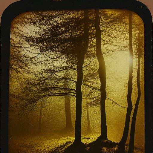 Brocéliande Forest in Backlit Color Calotype