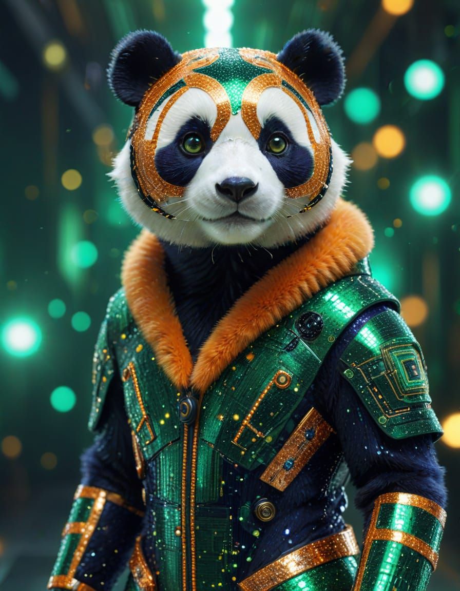 Fashionist cyborg panda