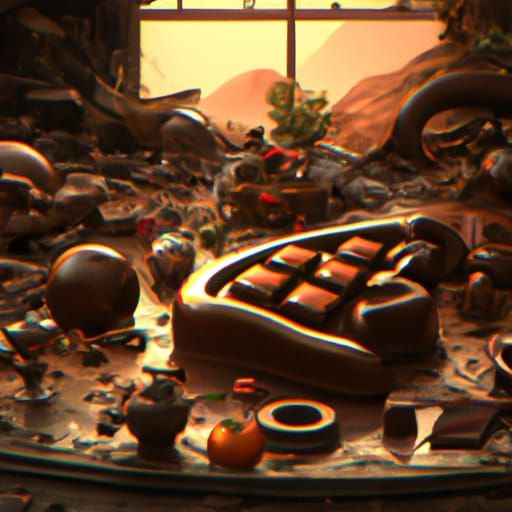 Fantastical Chocolate Matte Painting in Deep Color