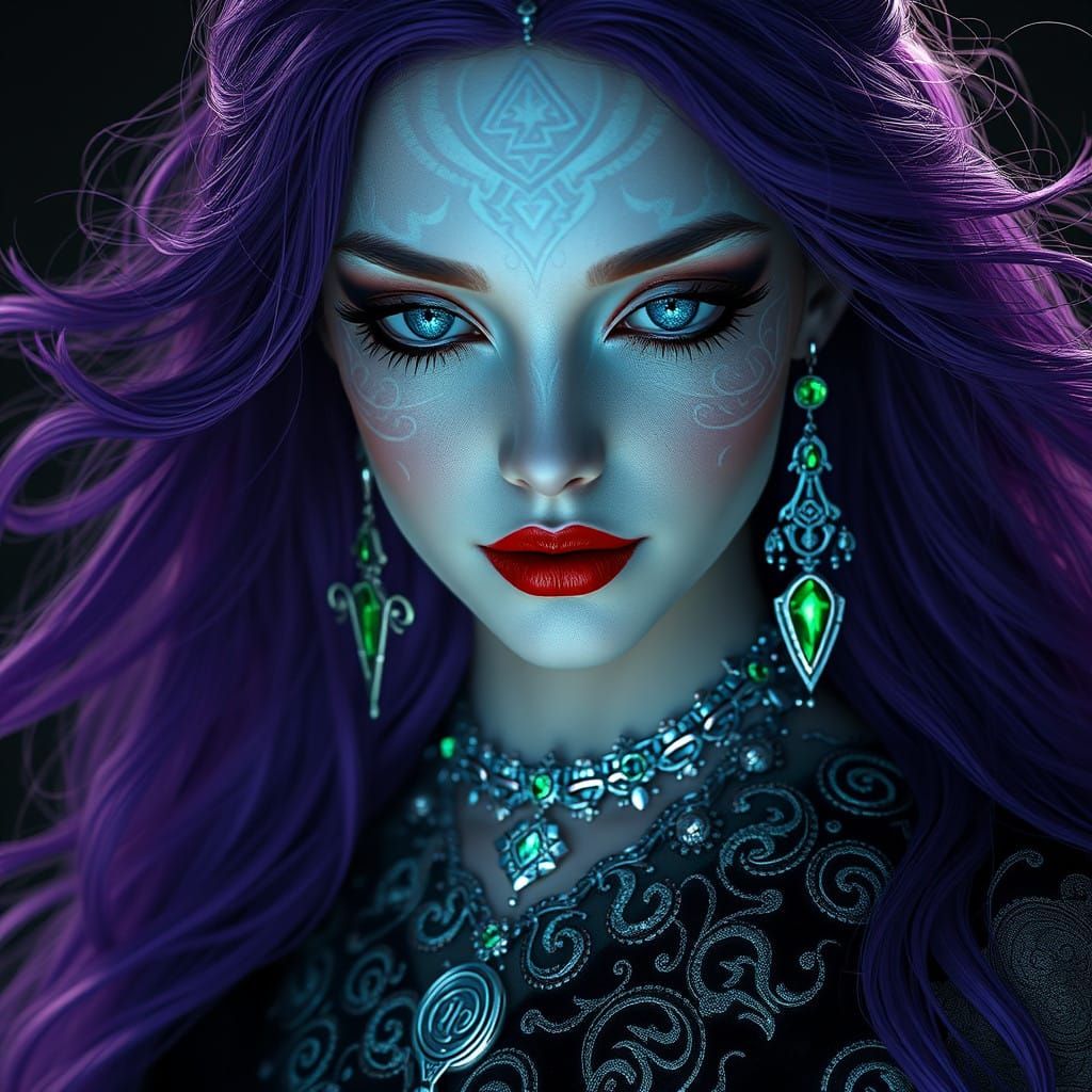 Ethereal Goddess in Dark Fantasy Style