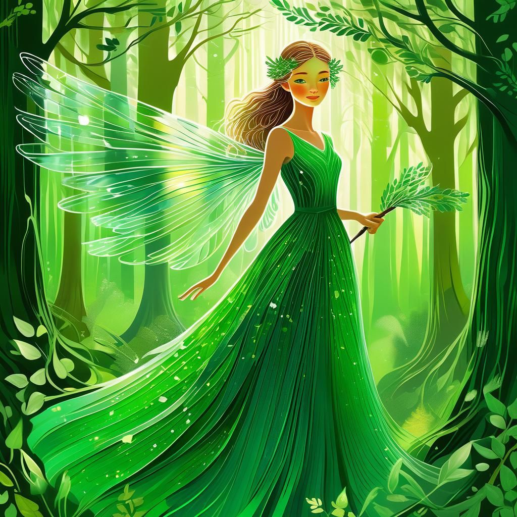 Enchanting Fae Illustration in Vibrant Style