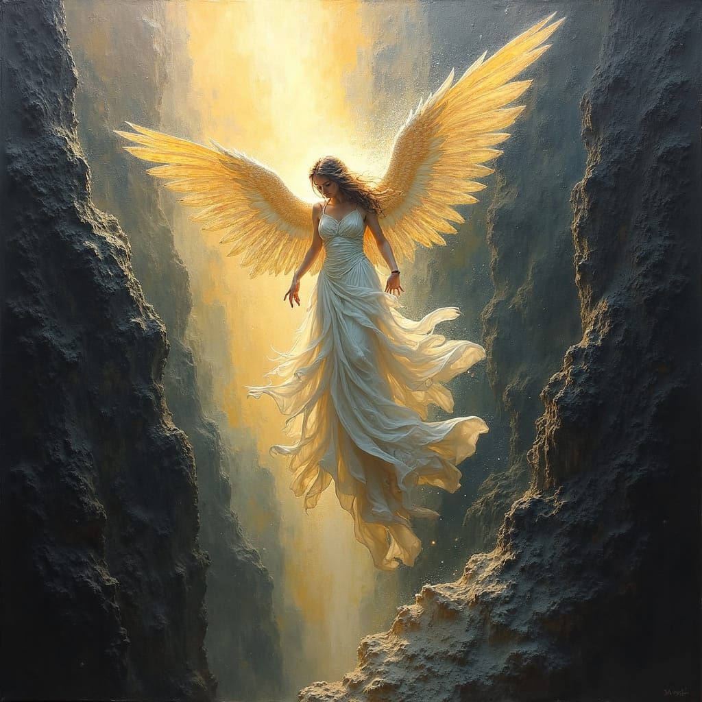 Celestial Warrior in Radiant Light