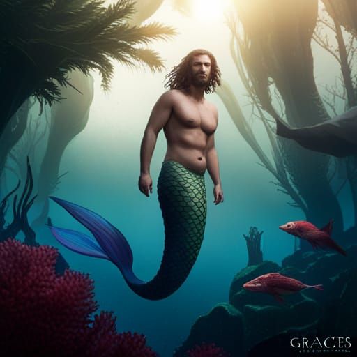 Merman Fantasy Concept Art in Deep Color