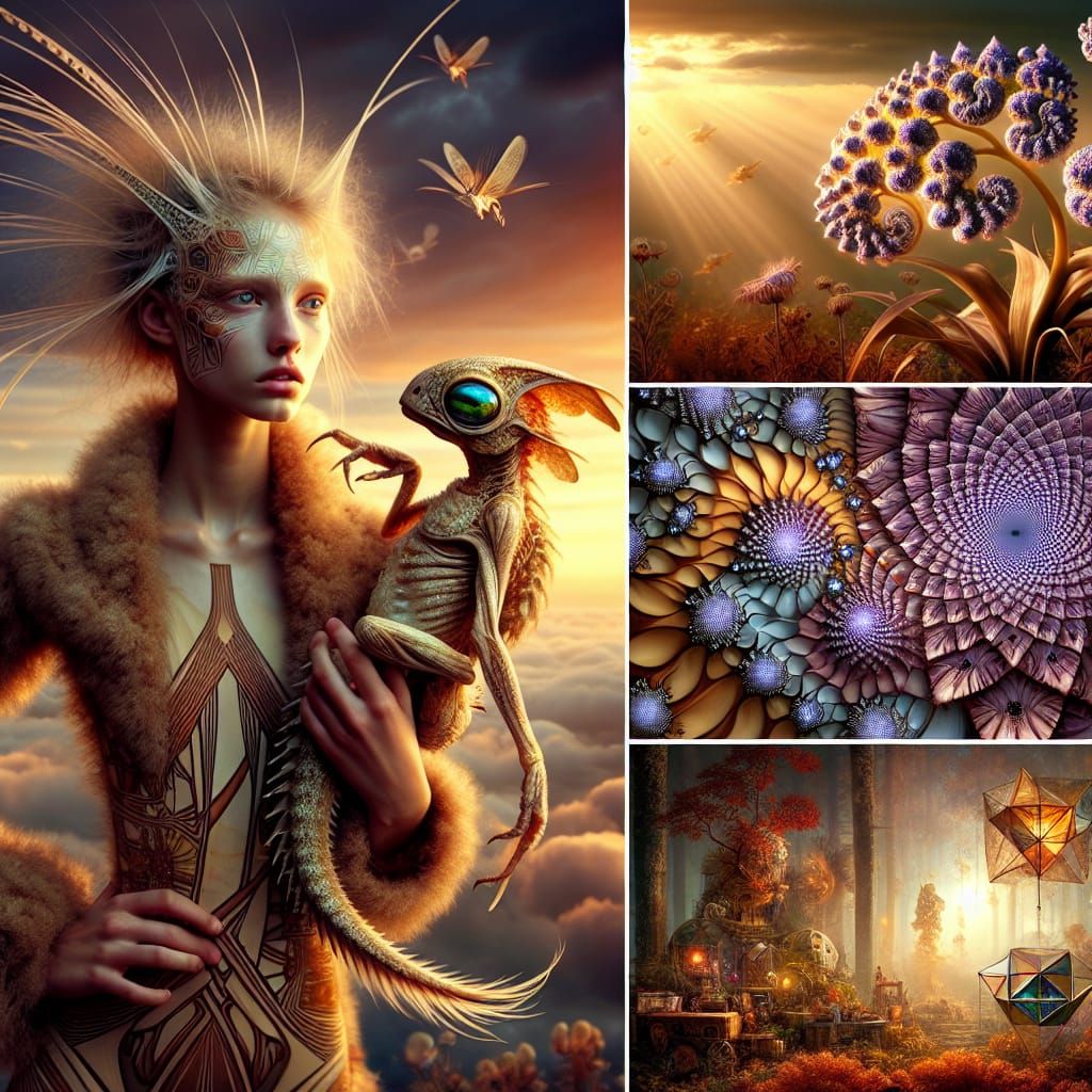 Alien Nymph with Exotic Creature, Twilight Setting