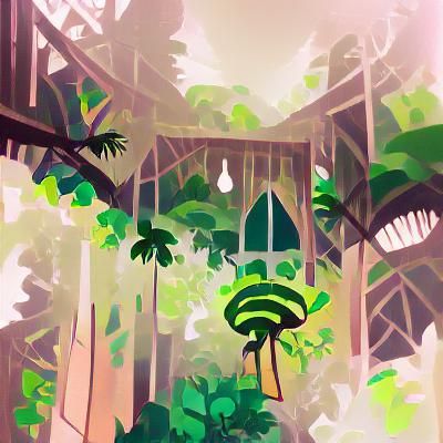 Lush Rainforest Dreamscape: An AI Vision