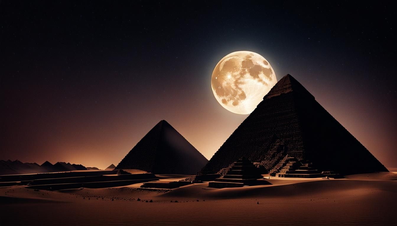 Mysterious Egyptian God in a Dark, Dreamy Aesthetic