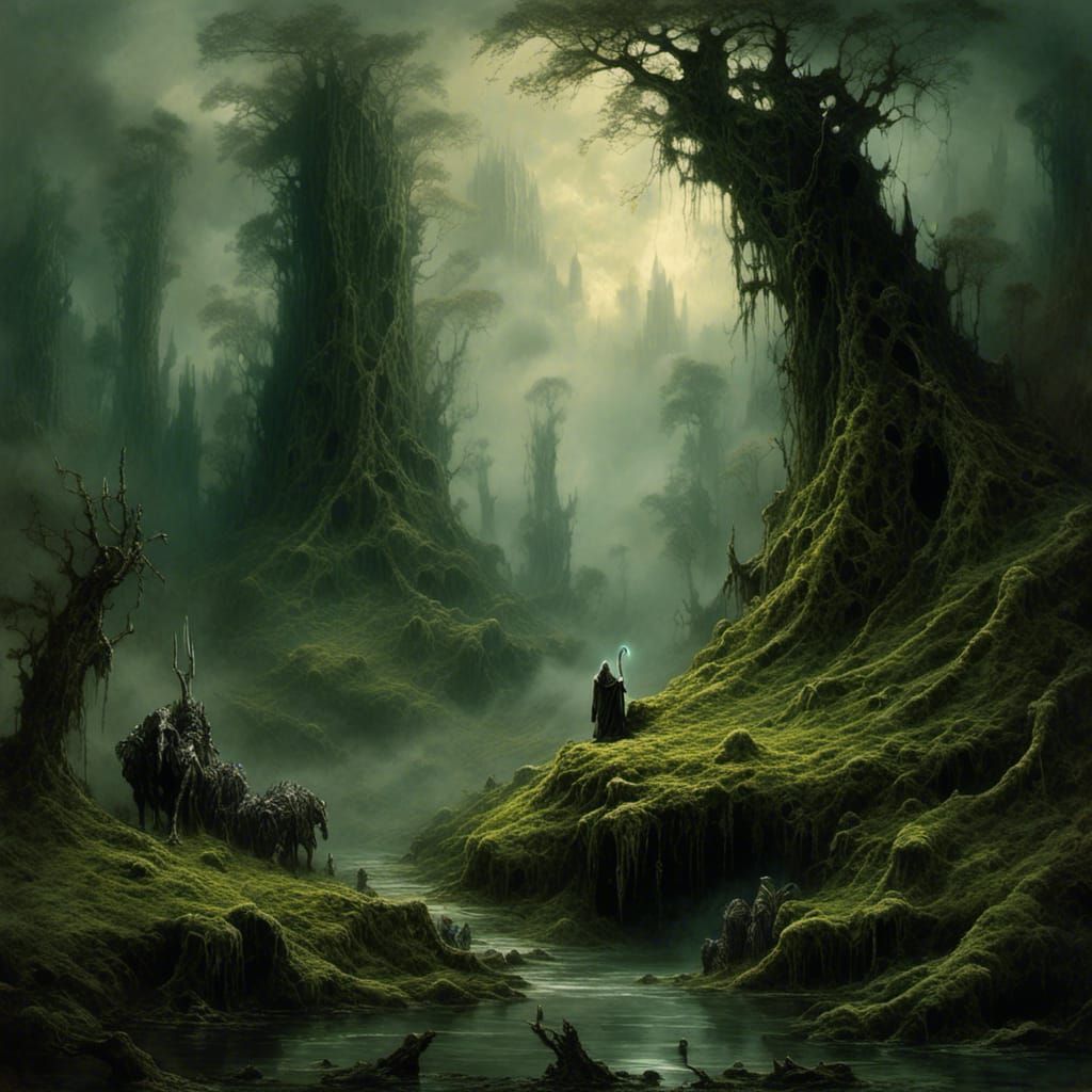 Ancient, Mysterious Forest in the Depths of Middle-earth