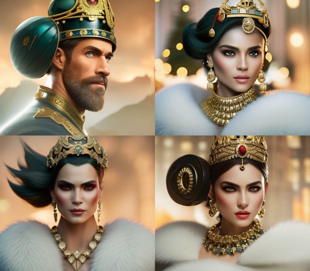 Muscular Santa Claus with Gun: Digital Matte Painting