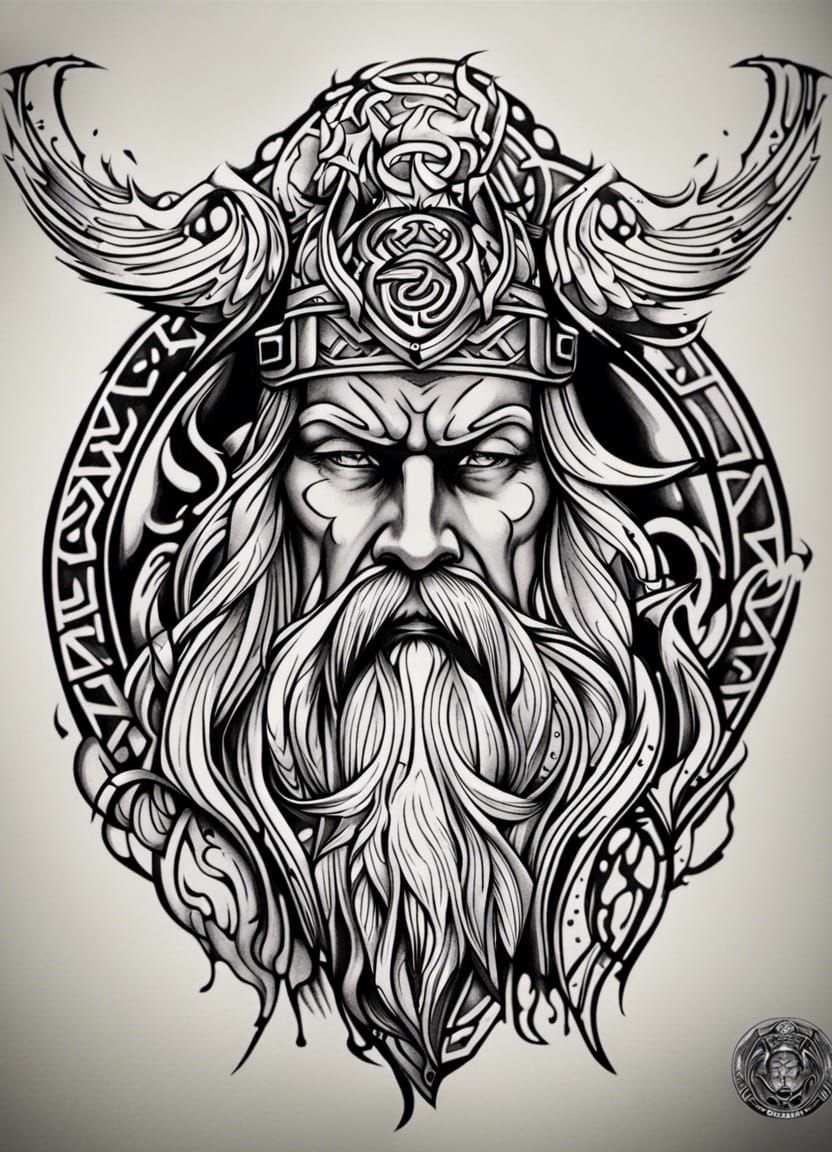 Odin Tattoo Design: Norse God of Wisdom