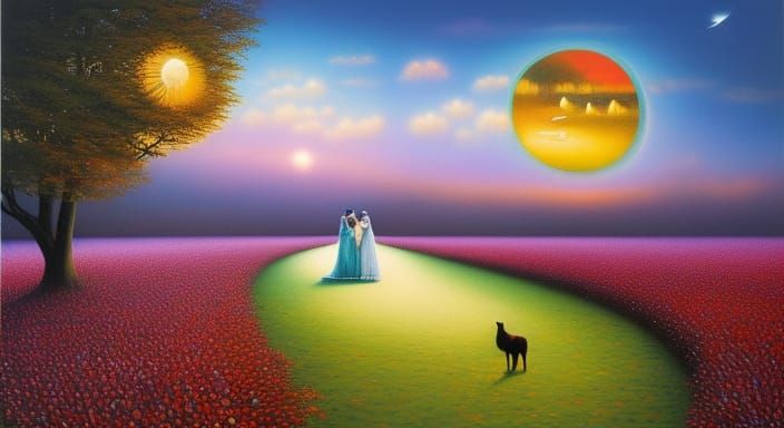 Light Beams Distinguish Black and White: Collage Art