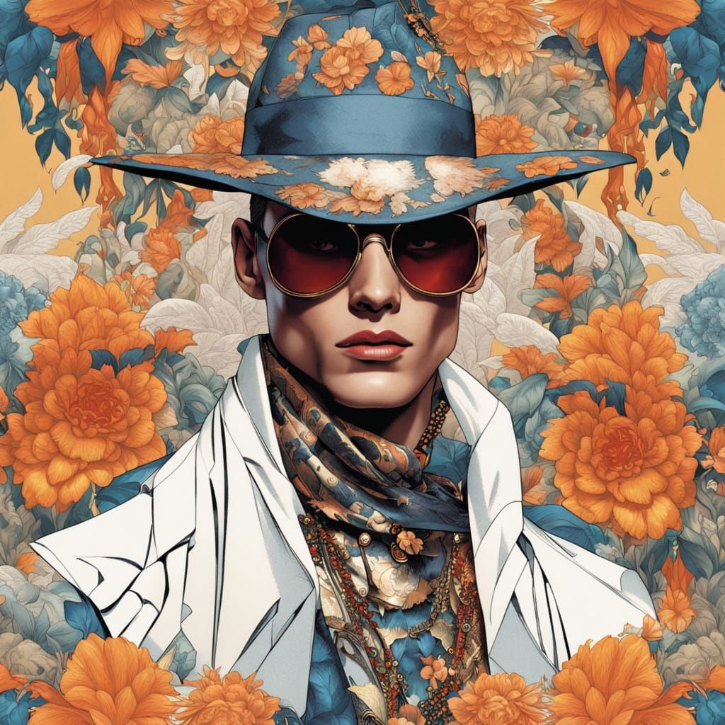 Supernatural Hero in Vibrant Comic Book Style