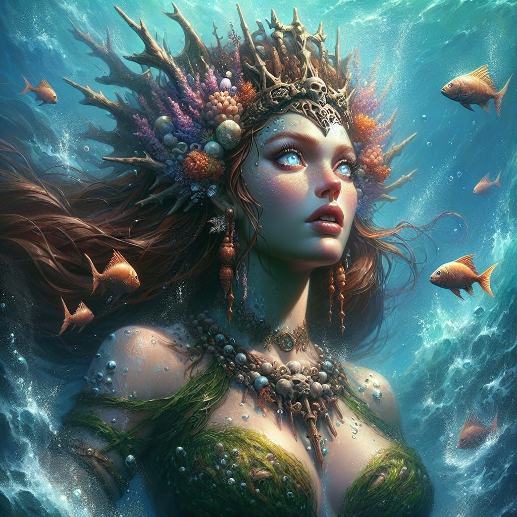 Gjalp: Viking Mermaid Goddess in 8k Resolution