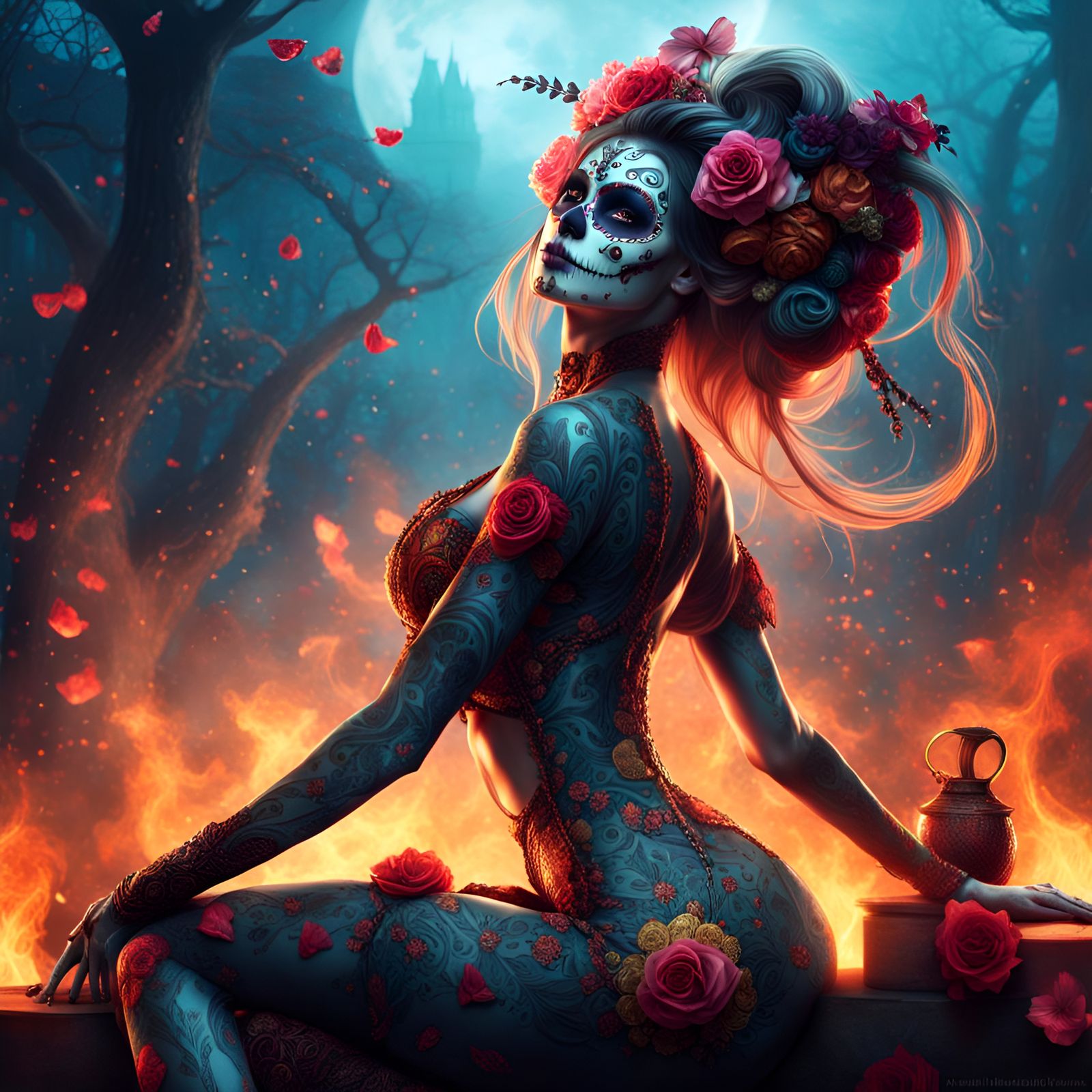 Female in Día de los Muertos