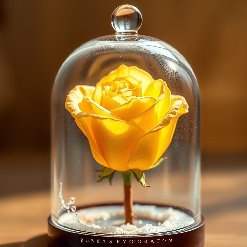 Victorian-Era Glasshouse Rose Blooms in Soft Light