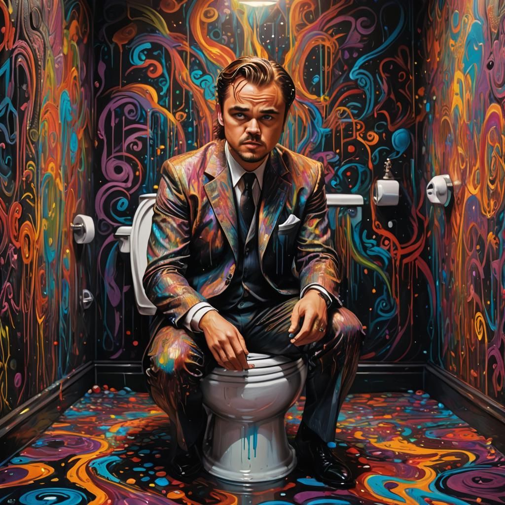 Leonardo di Caprio in Psychedelic Ayahuasca Art