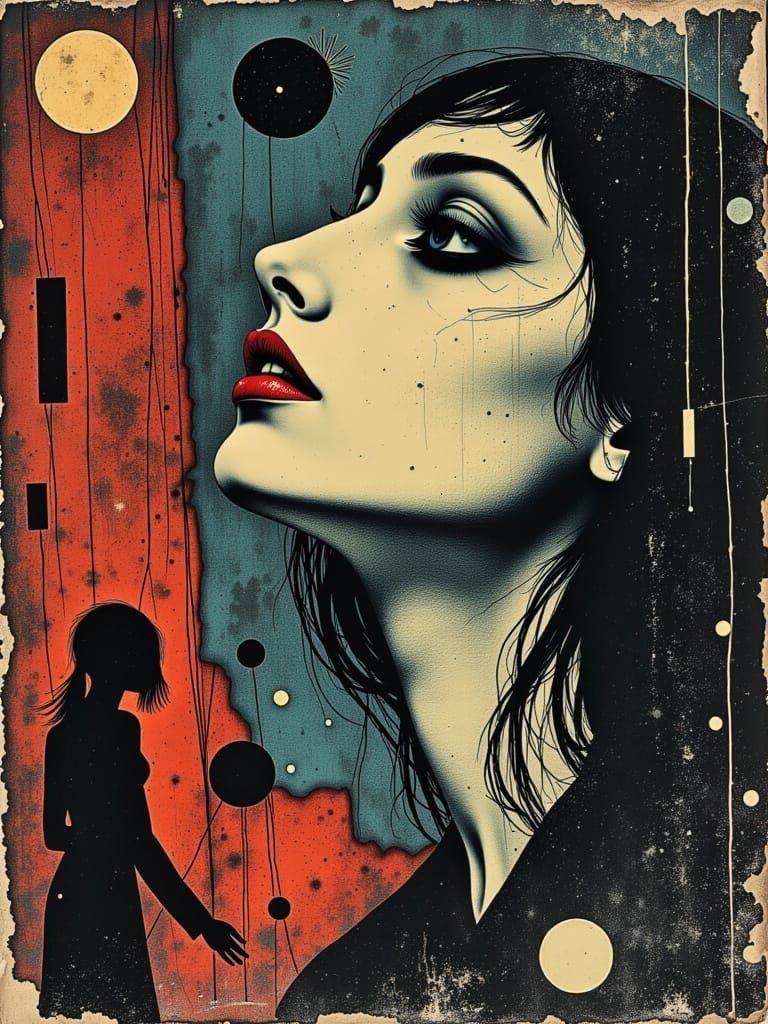 Pop Surrealism Portrait of a Gothic Woman