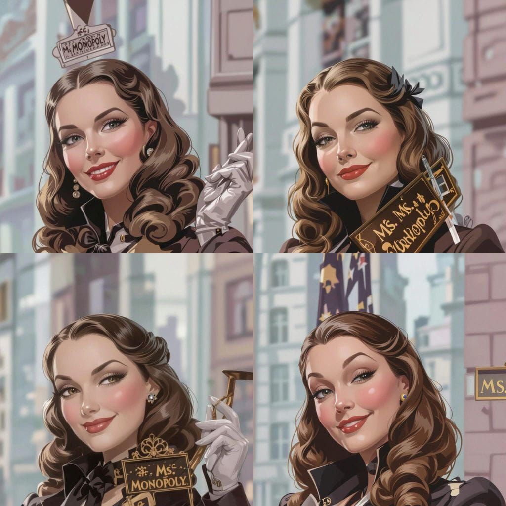 Monopoly Tycoon Woman in Art Deco Style