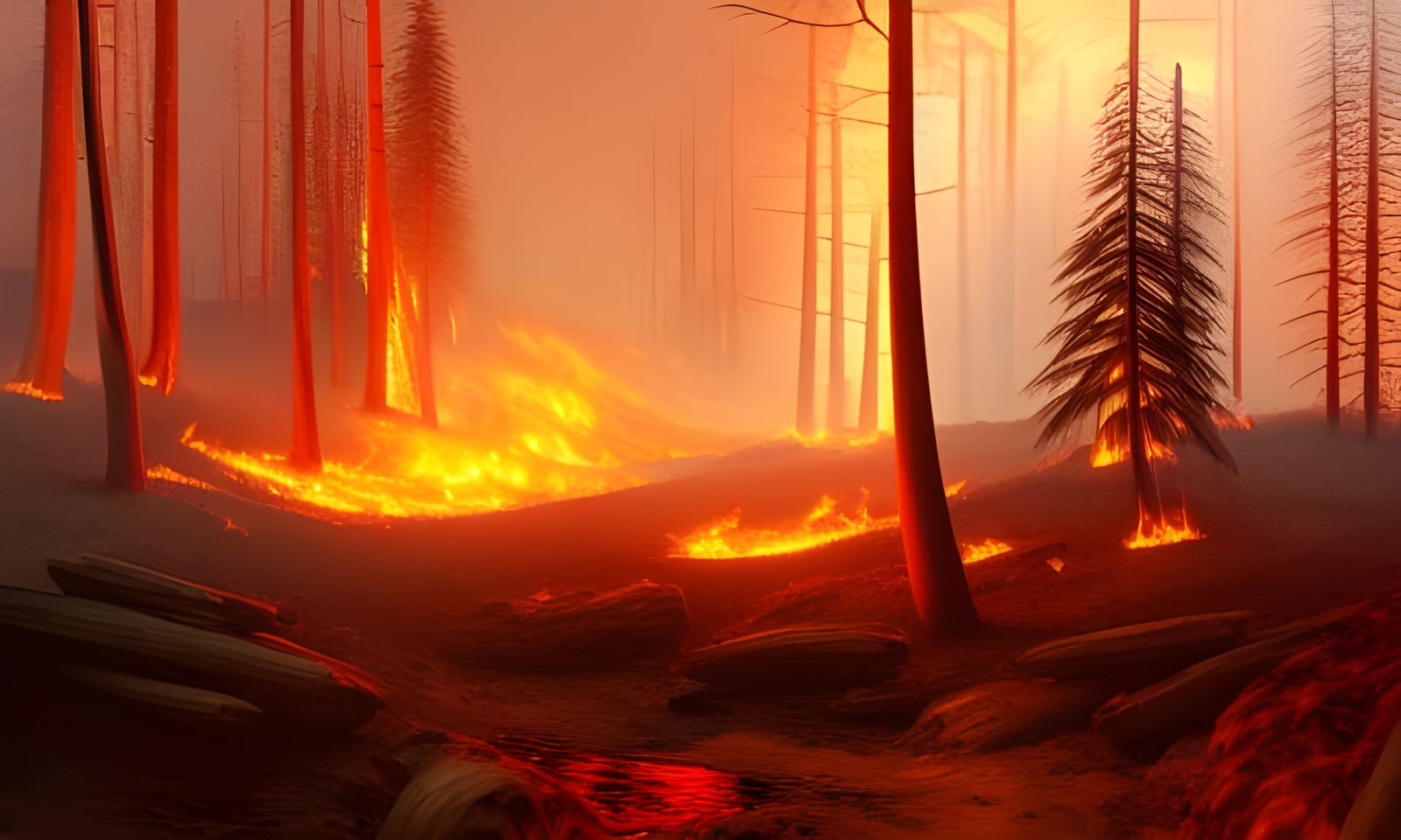 Infernal Forest Fire in Crystal Caverns