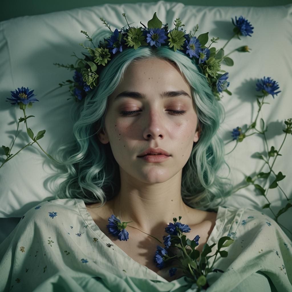 Goddess of Coma in Cinematic Film Still