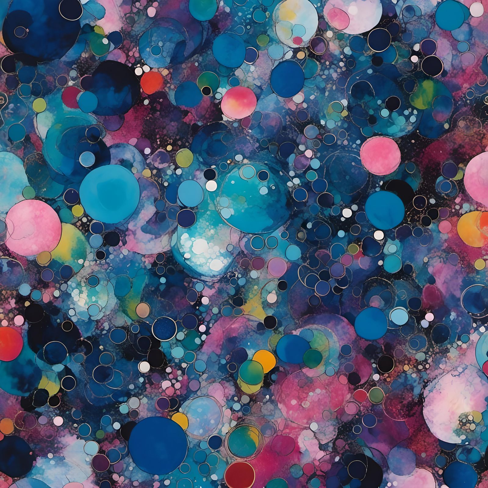 Kaleidoscopic Graphic Score in Pointillism Style