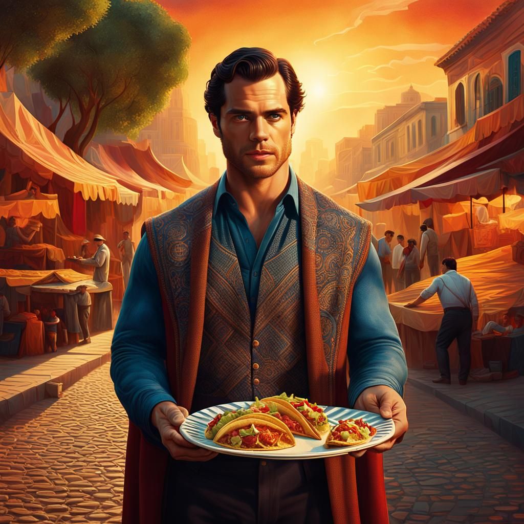 Henry Cavill street vender