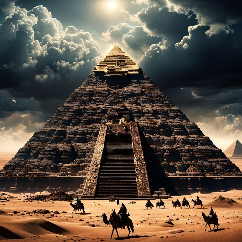 Epic Pyramid in Dramatic Digital Matte Painting