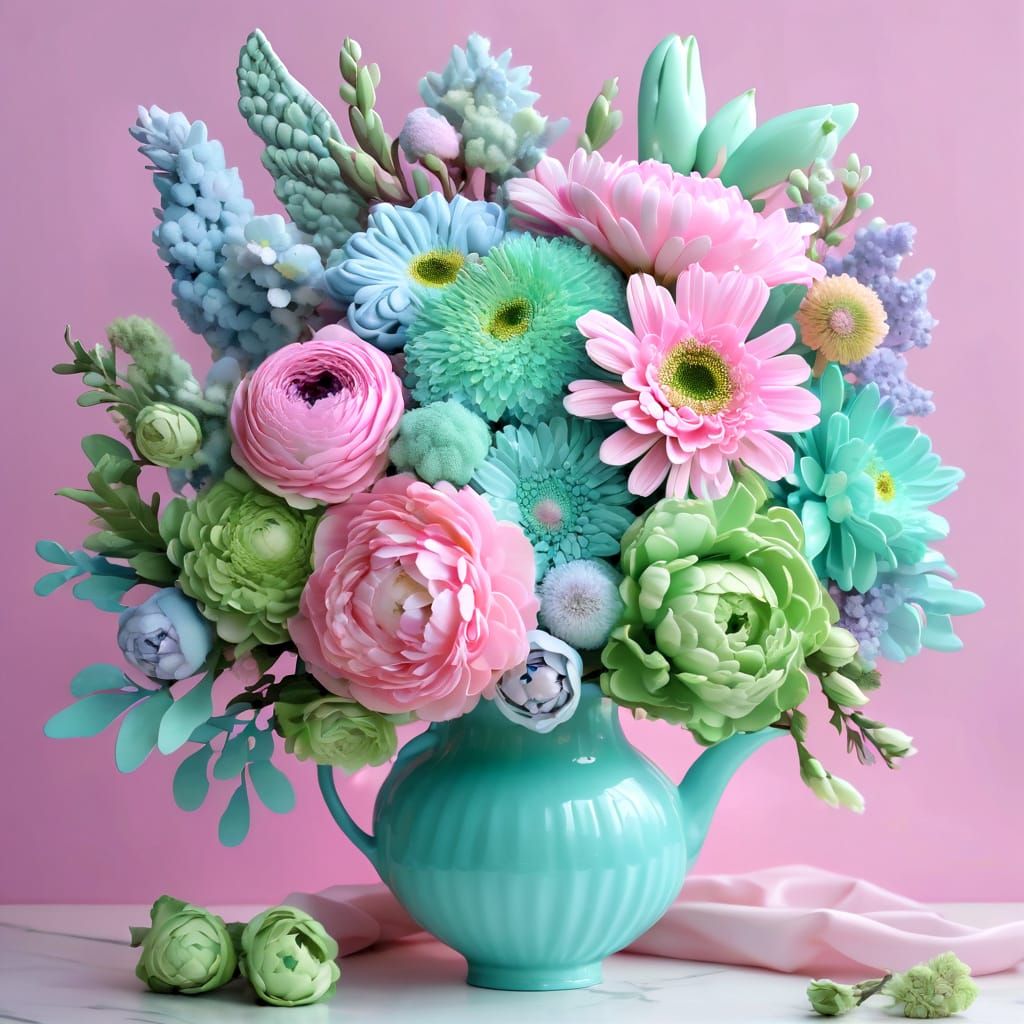Vibrant Pastel Floral Arrangement