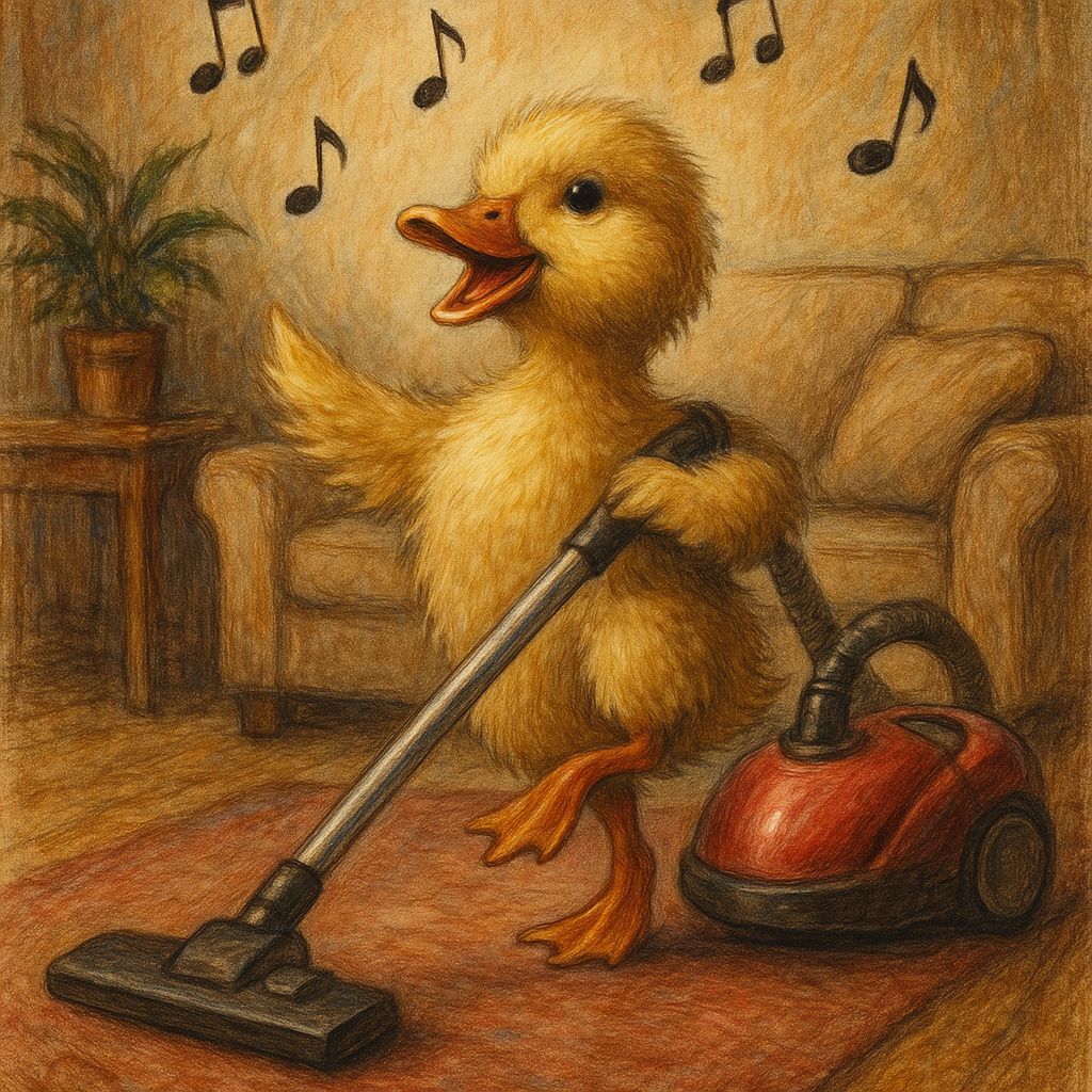 “One step, two step, suck suck suck’
Three step, four step, duck duck duck”