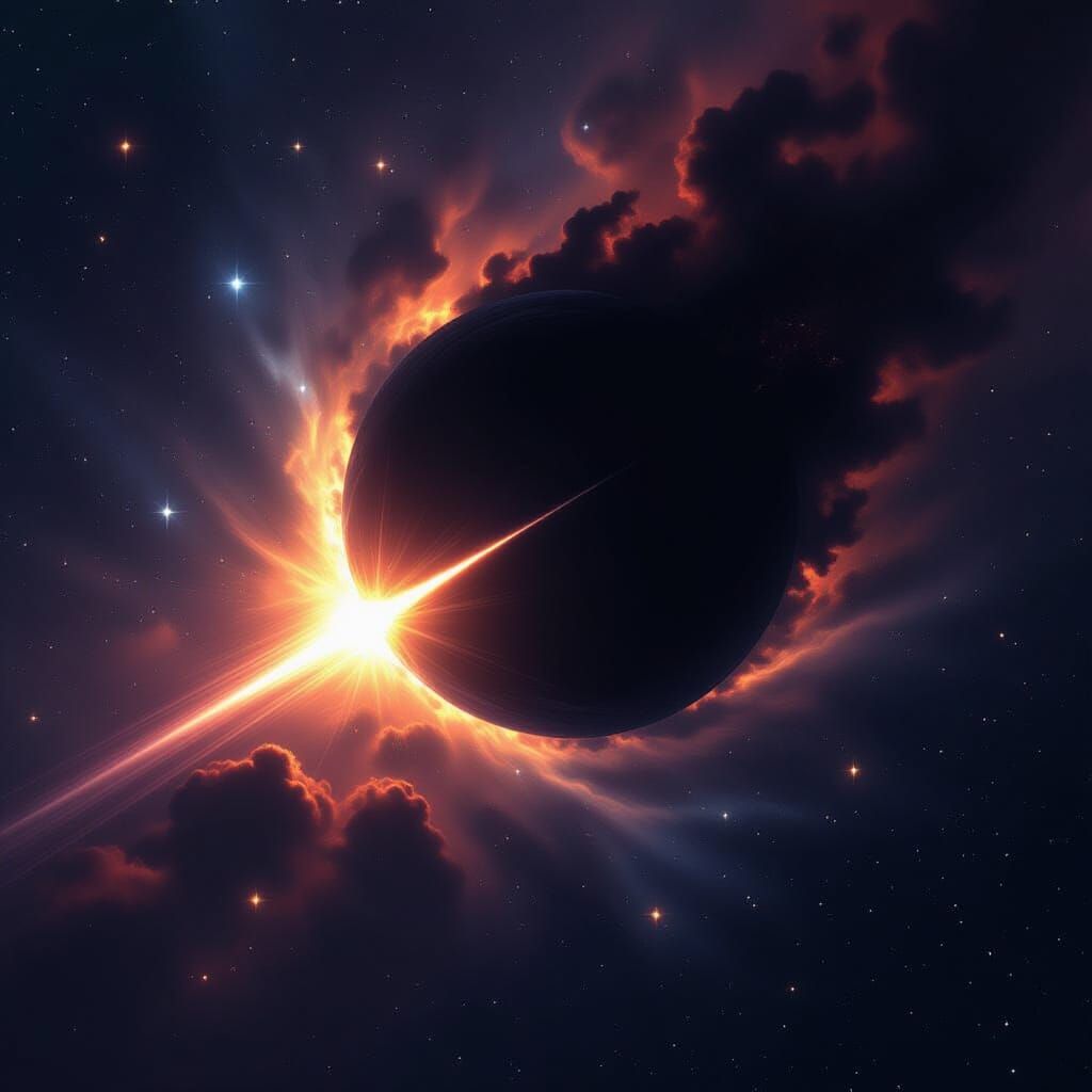 Cosmic Black Hole With Accretion Disk in 8K