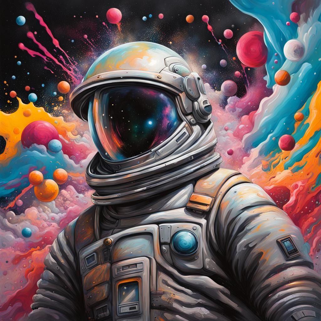 Interstellar Graffiti Art in Polychromatic Colors