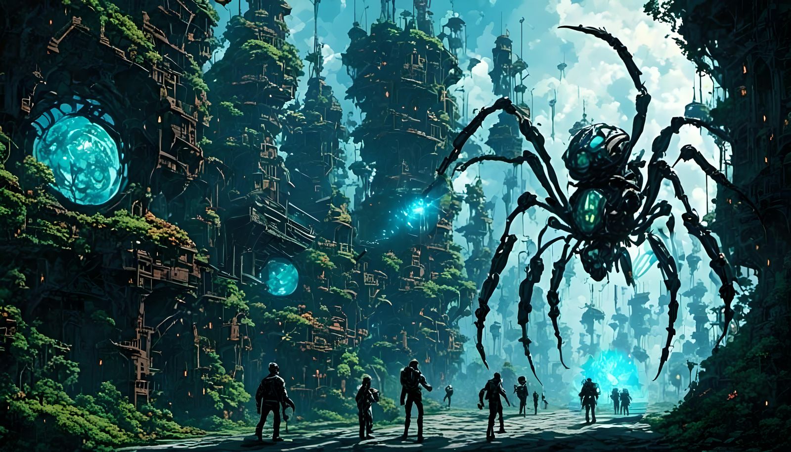 Biopunk Robotic Insect Drones Scaling Buildings