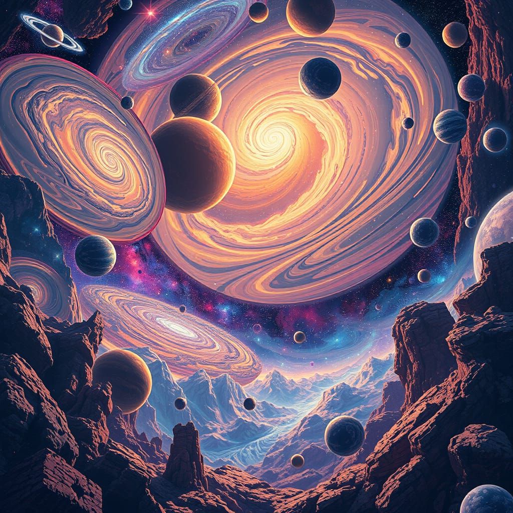 Cosmic Dreamscape in Vibrant Hues