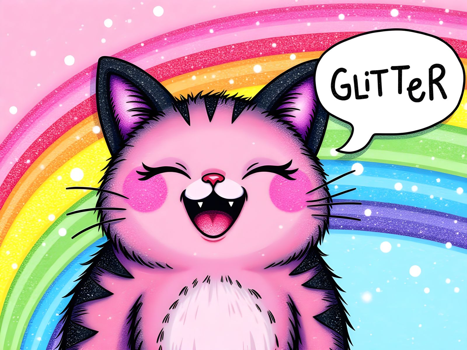 From my newest LoRA model, GlitterDoodle