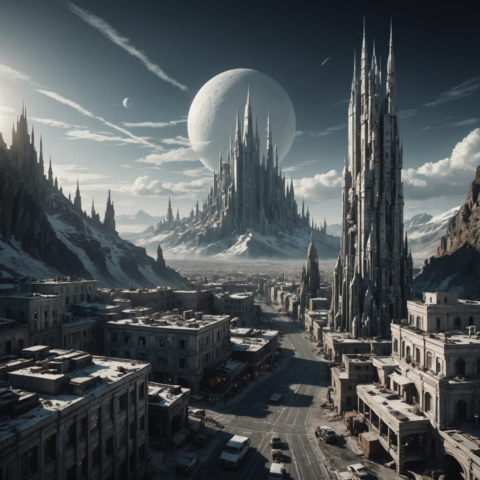 Futuristic City Inspired by Coma White