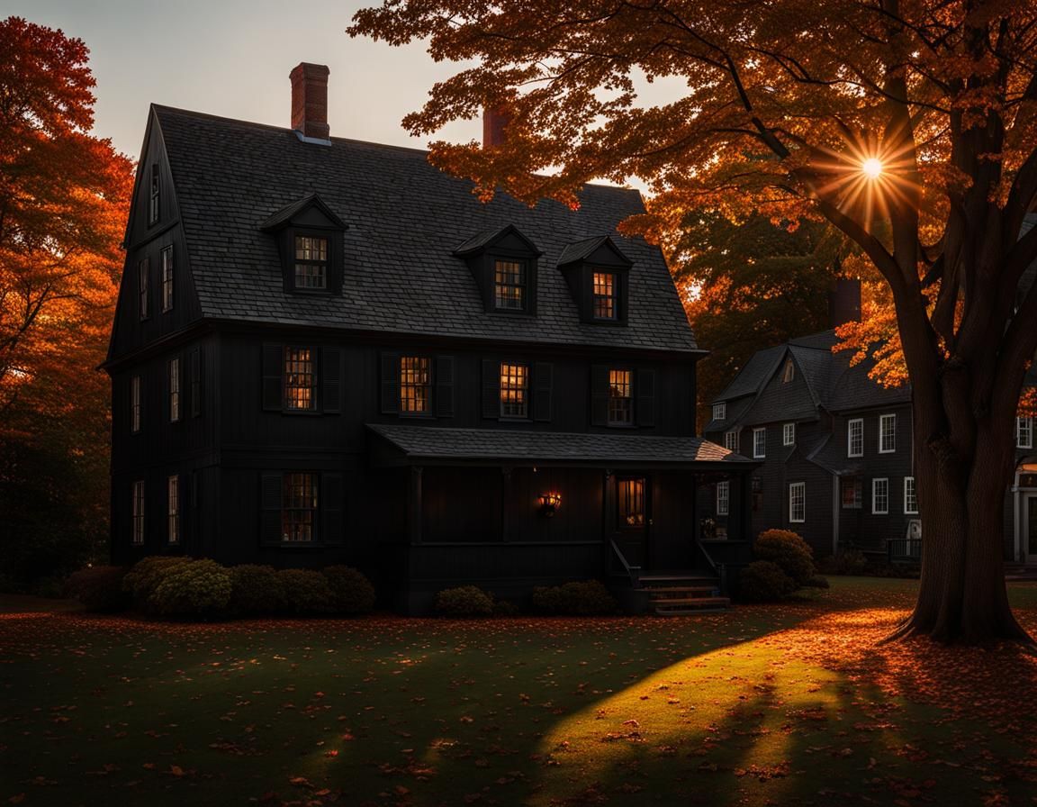 Salem, Massachusetts in Autumn at Magic Hour