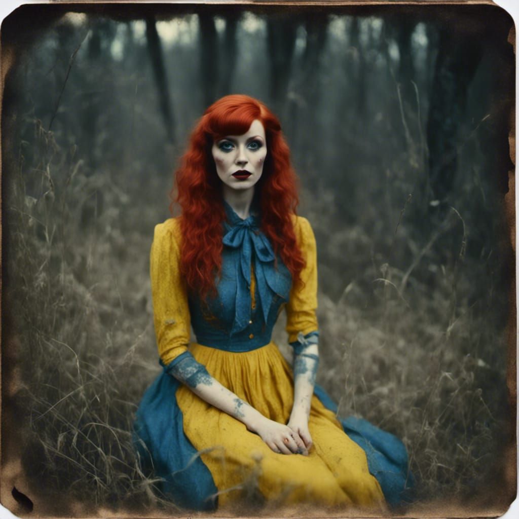 Red-Haired Witch in Vault 394 Tin Type
