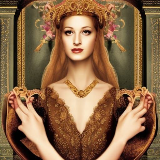 Renaissance Goddess of Beauty in Silk Aisle