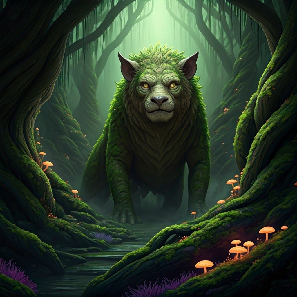 Mystical Firbolg in Emerald Forest