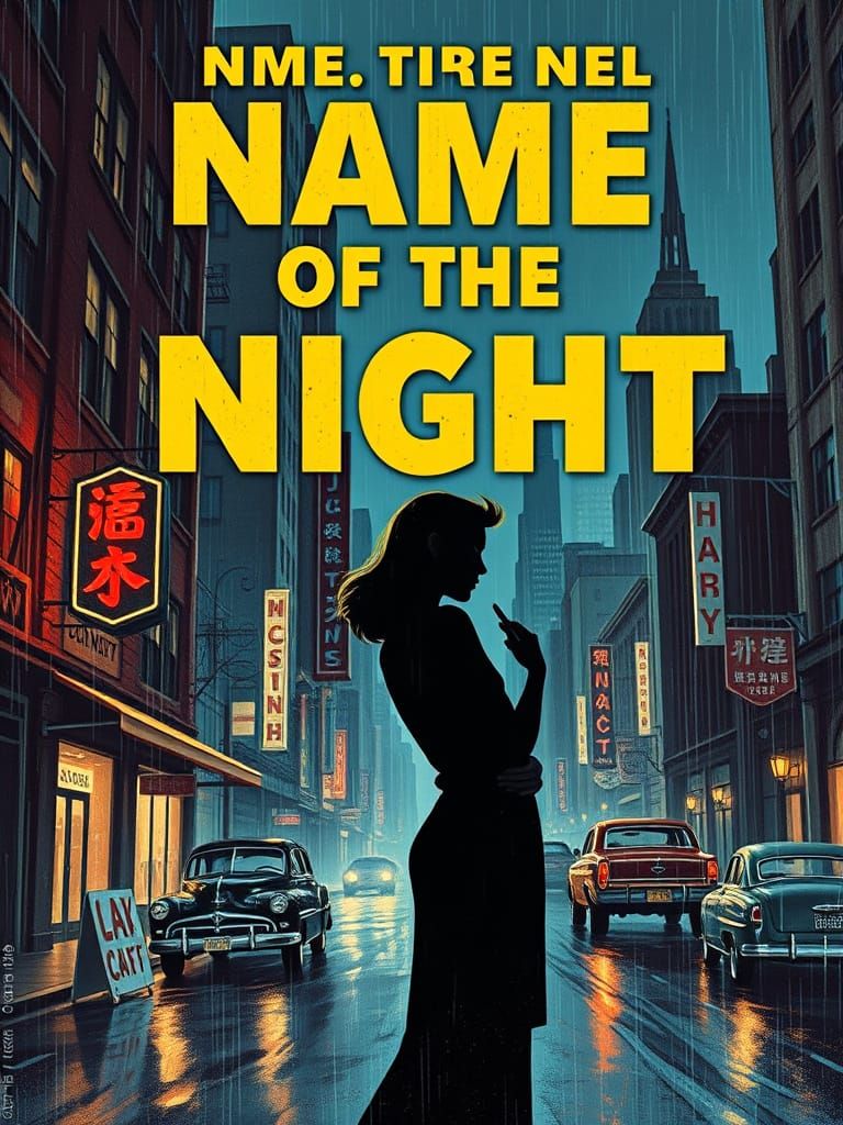 Vintage Pulp Fiction Book Cover: Night Mystery