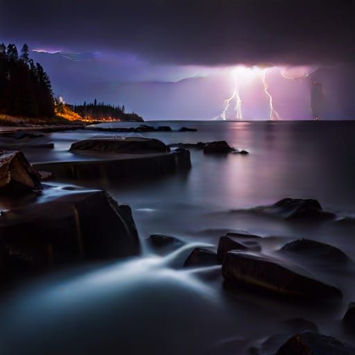 Dramatic Lightning Skyscape