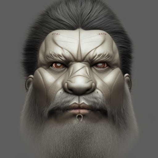 Bugbear Portrait: Digital Illustration in Oil on Canvas