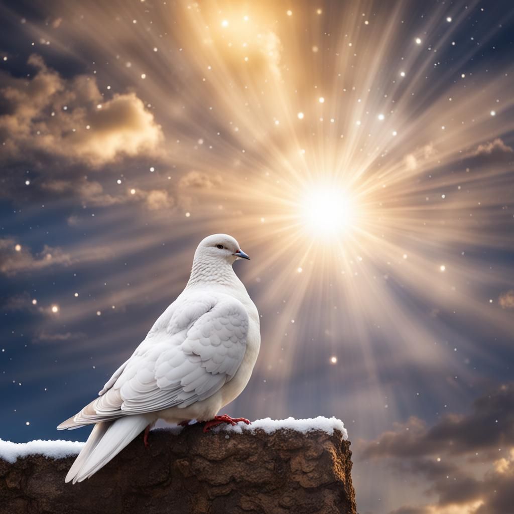 Dove Soaring Through Winter Milky Way