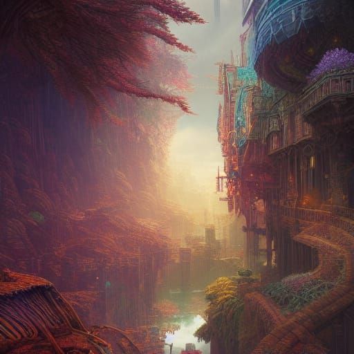 Colorful Alcyonacea Reef in Hyperrealistic Digital Art