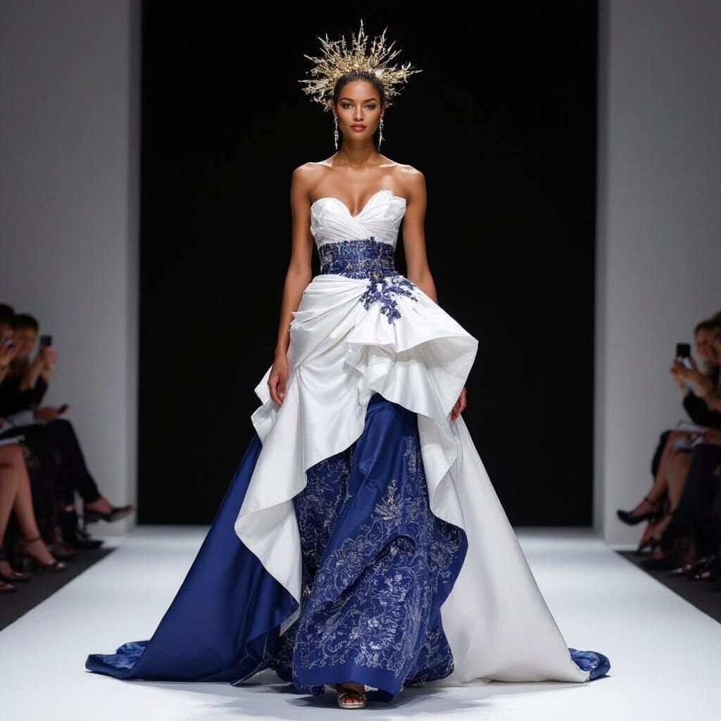 Elegant Wind Queen in Futuristic African Style