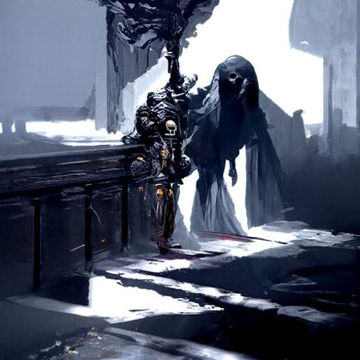 Haunted Past: Sinister 3D Oil Painting