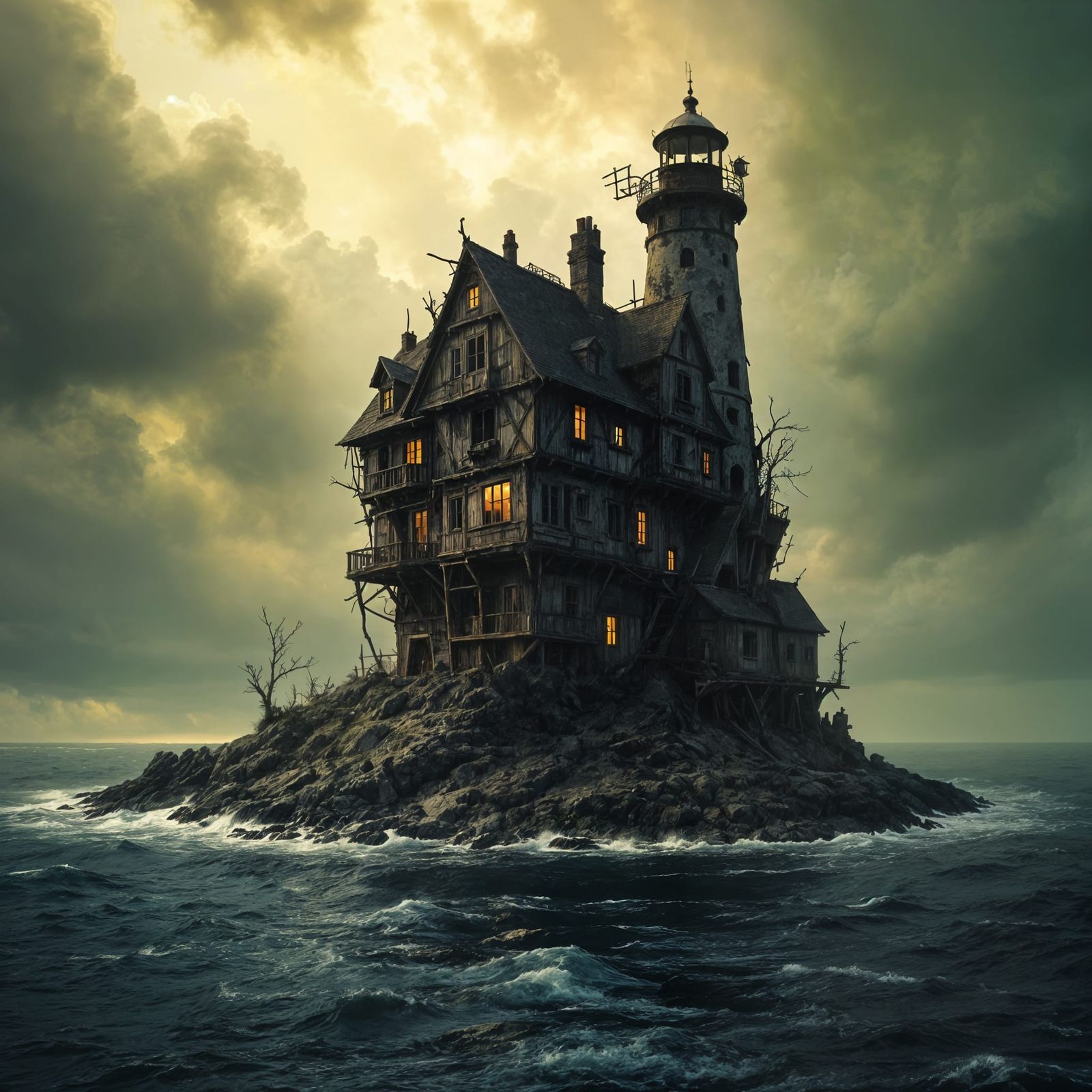 Cinematic Viking Lighthouse in Decay