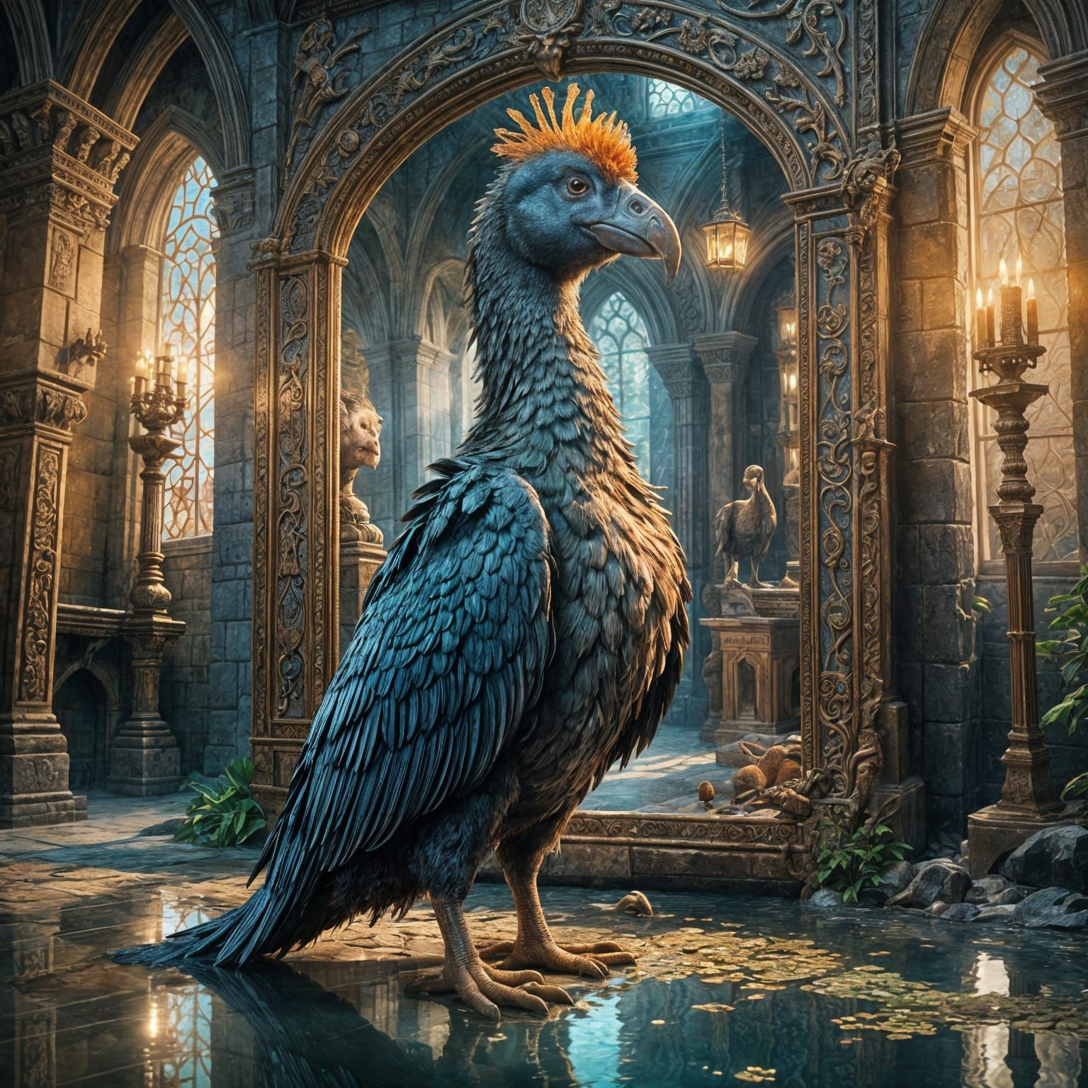 Dodo Gazing into the Mirror of Erised
