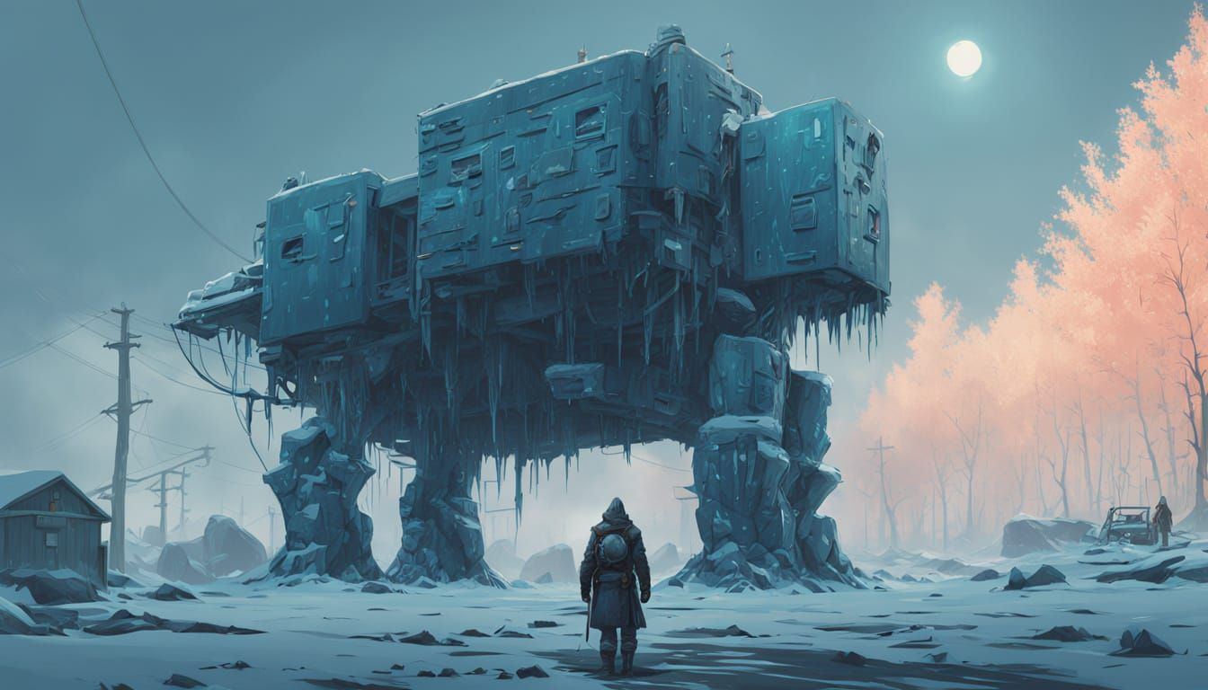 Frost Knight Radiates Confidence with Glowing Magical Ice Sh...