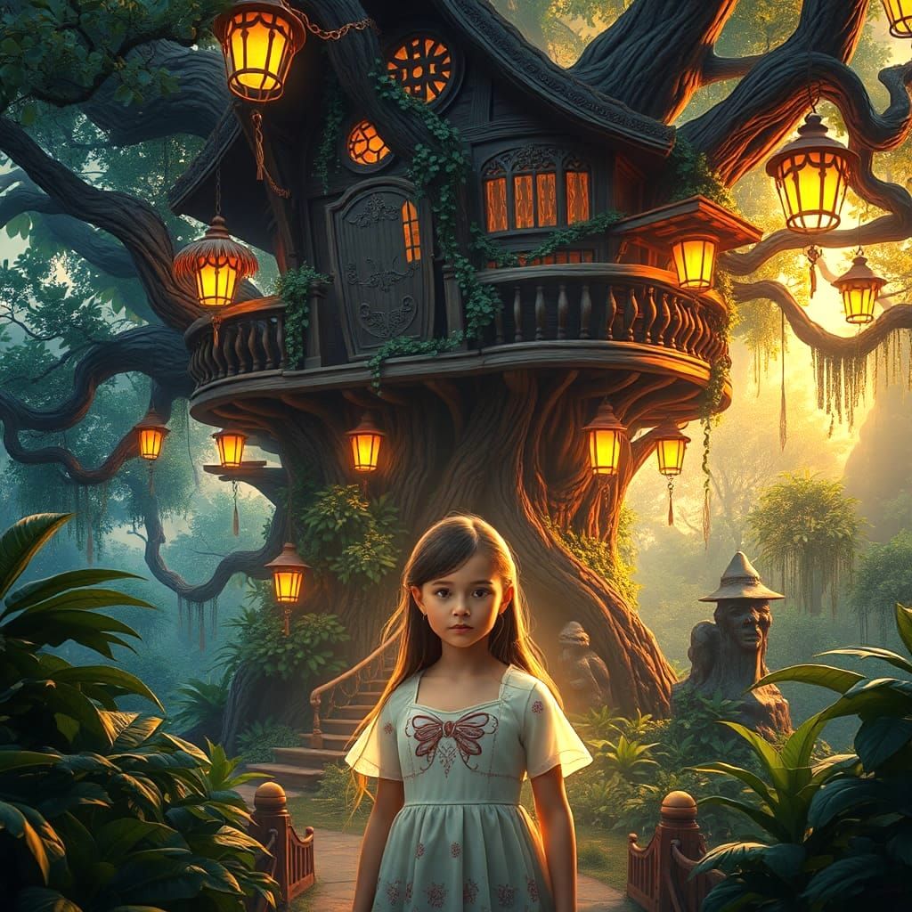 Avatar Girl with Treehouse Concept Art