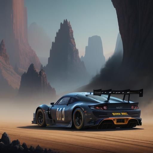 Detailed Race Car Matte Painting